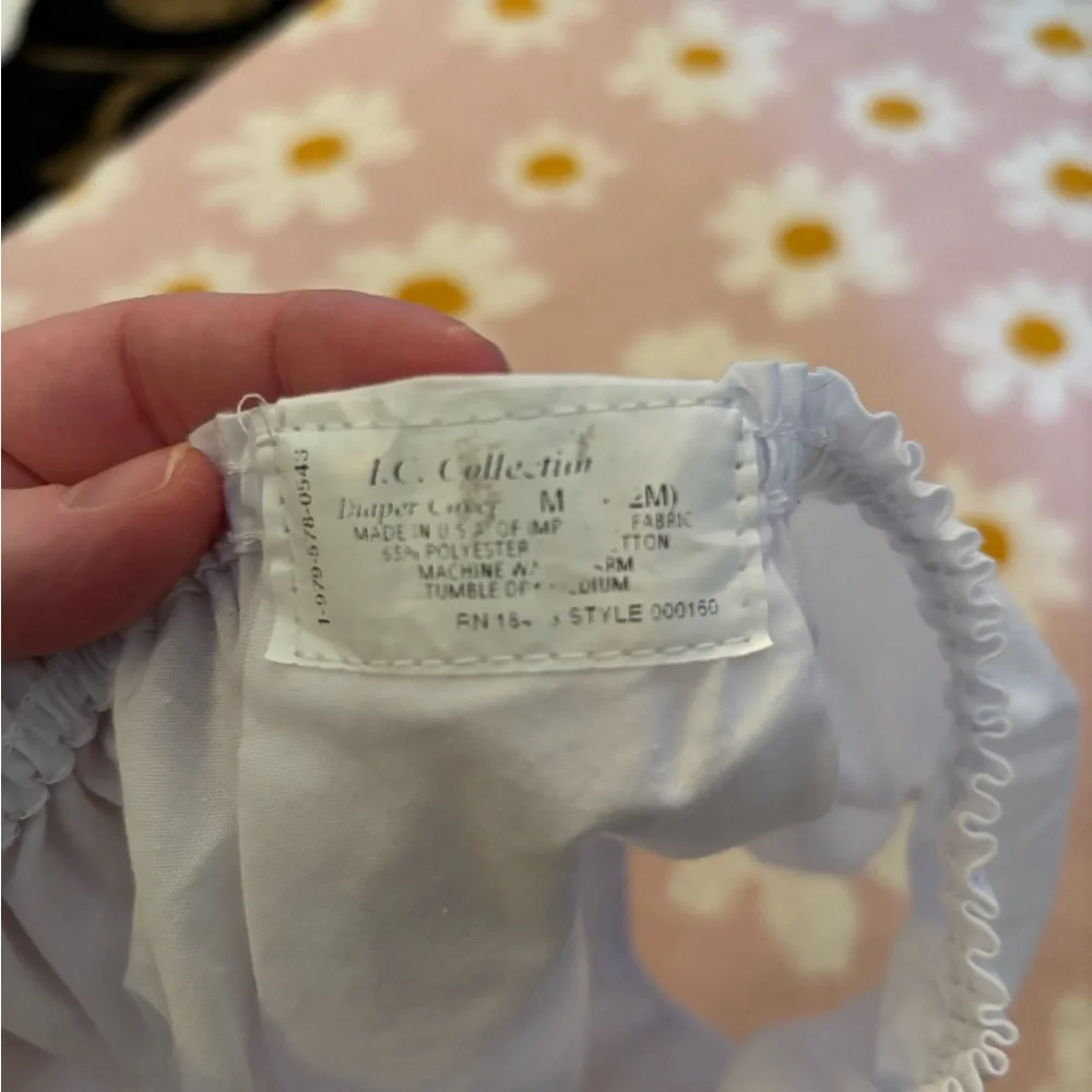 Cutie white baby girls diaper cover